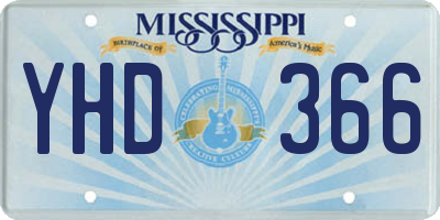 MS license plate YHD366