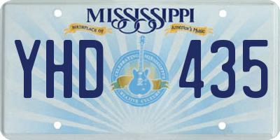 MS license plate YHD435