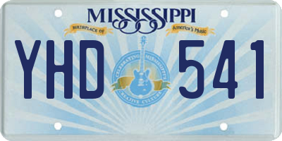MS license plate YHD541