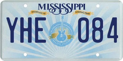 MS license plate YHE084