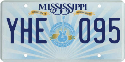 MS license plate YHE095