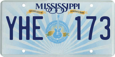 MS license plate YHE173