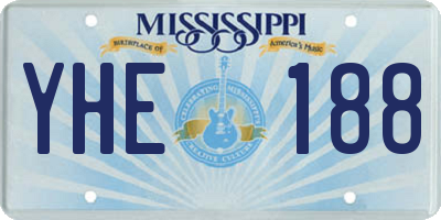 MS license plate YHE188