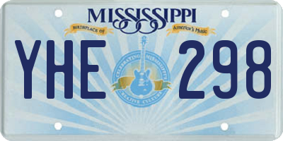 MS license plate YHE298