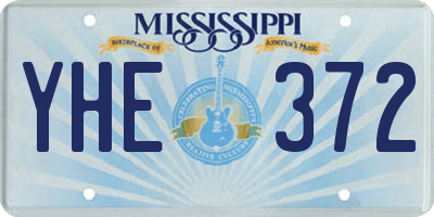 MS license plate YHE372