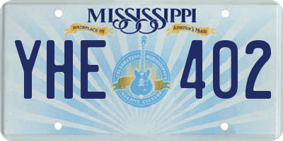 MS license plate YHE402