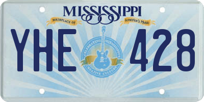 MS license plate YHE428
