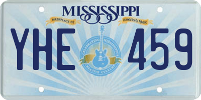 MS license plate YHE459