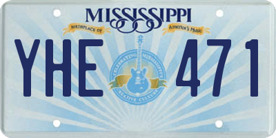 MS license plate YHE471