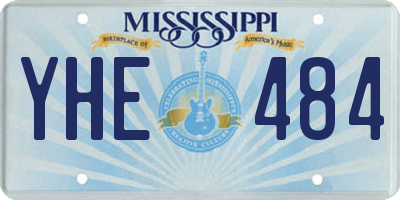 MS license plate YHE484