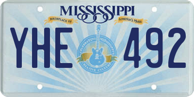 MS license plate YHE492