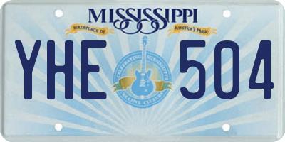 MS license plate YHE504