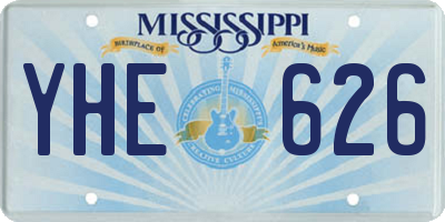 MS license plate YHE626