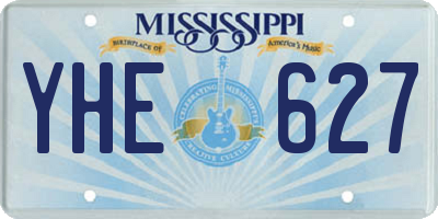 MS license plate YHE627