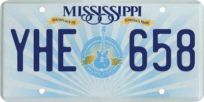 MS license plate YHE658