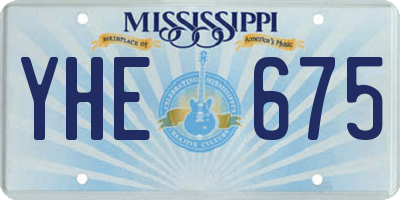MS license plate YHE675
