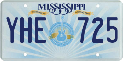 MS license plate YHE725