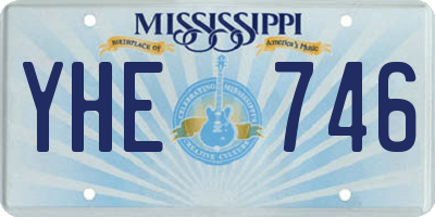 MS license plate YHE746