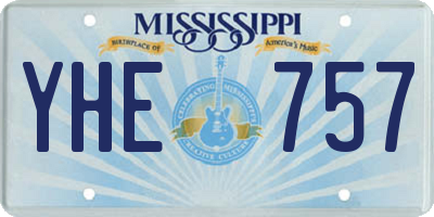 MS license plate YHE757