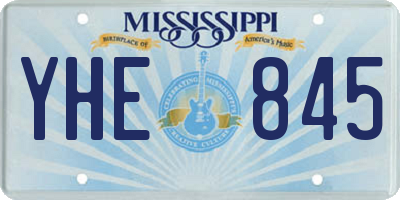 MS license plate YHE845