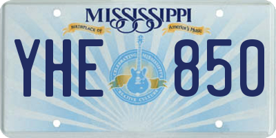 MS license plate YHE850