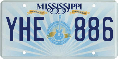 MS license plate YHE886