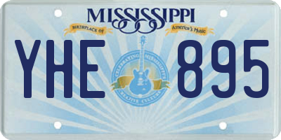 MS license plate YHE895