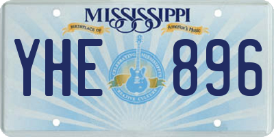 MS license plate YHE896