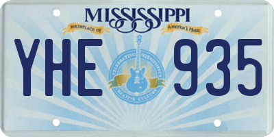 MS license plate YHE935
