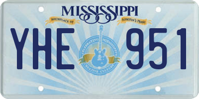 MS license plate YHE951