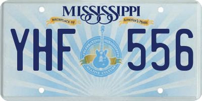 MS license plate YHF556