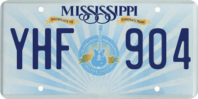 MS license plate YHF904