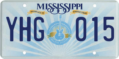 MS license plate YHG015