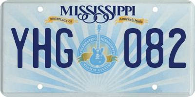 MS license plate YHG082