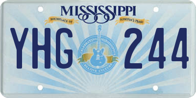 MS license plate YHG244