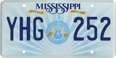 MS license plate YHG252