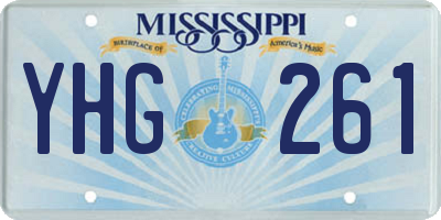 MS license plate YHG261