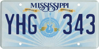 MS license plate YHG343