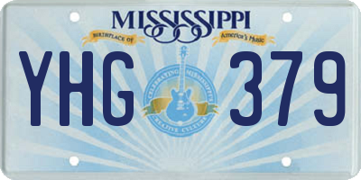 MS license plate YHG379