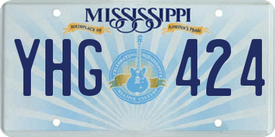 MS license plate YHG424