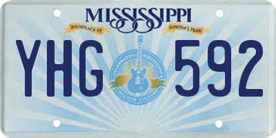 MS license plate YHG592
