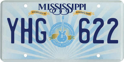 MS license plate YHG622