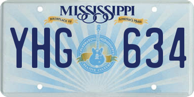 MS license plate YHG634
