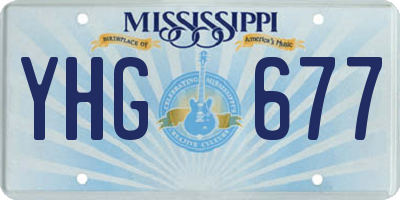 MS license plate YHG677