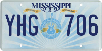 MS license plate YHG706
