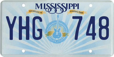 MS license plate YHG748
