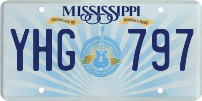 MS license plate YHG797