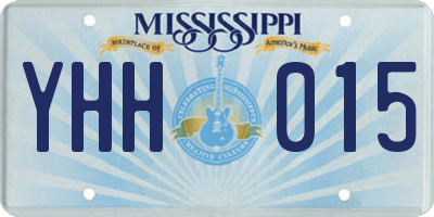 MS license plate YHH015