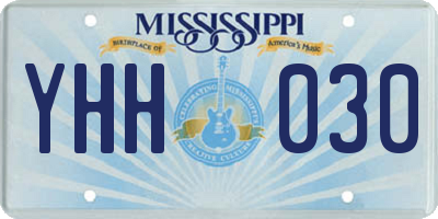 MS license plate YHH030