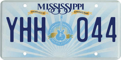 MS license plate YHH044